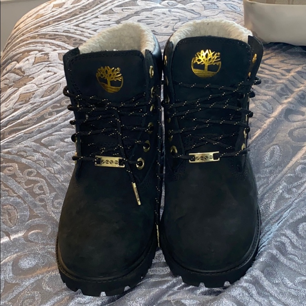 Black & Gold Timberlands